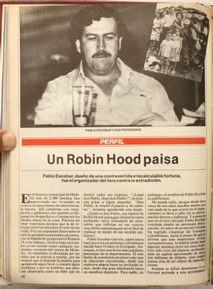 paisa robin hood meaning|Robin Hood or Villain: The Social Constructions of Pablo Escobar.